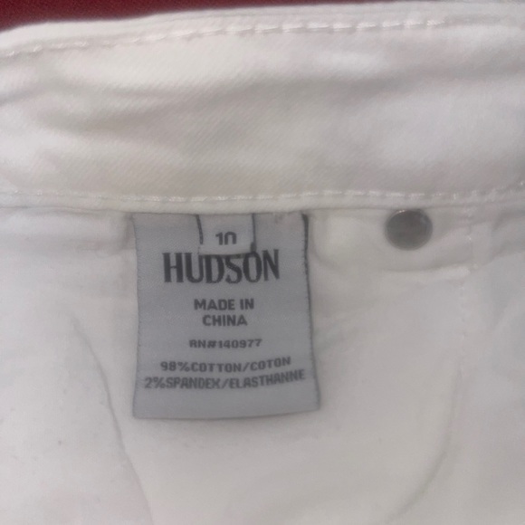 Lot 2 Pc Hudson CPSIA 2008 Cuff Hem Jeans Girls Sz 10 & Tractr White Blouse Sz L - Picture 8 of 8